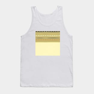 Stripes, yellow, minimal, line, minimalist, line-art, Tank Top